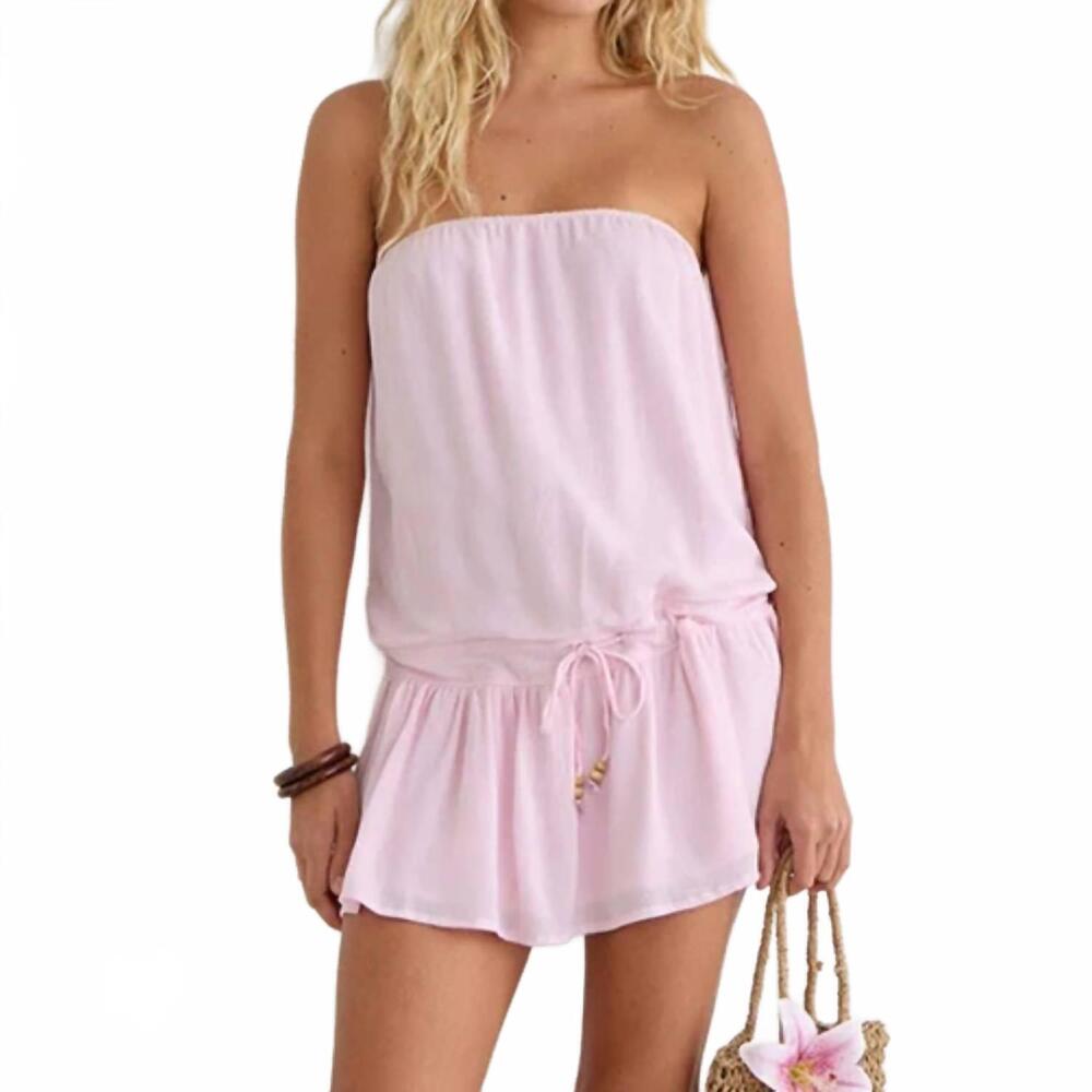 NEW MOTEL ROCKS moka dress in crinkle pink